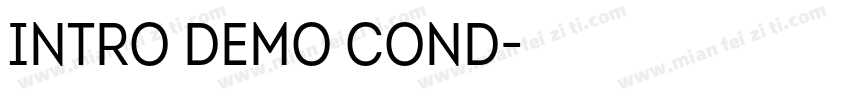 Intro Demo Cond字体转换